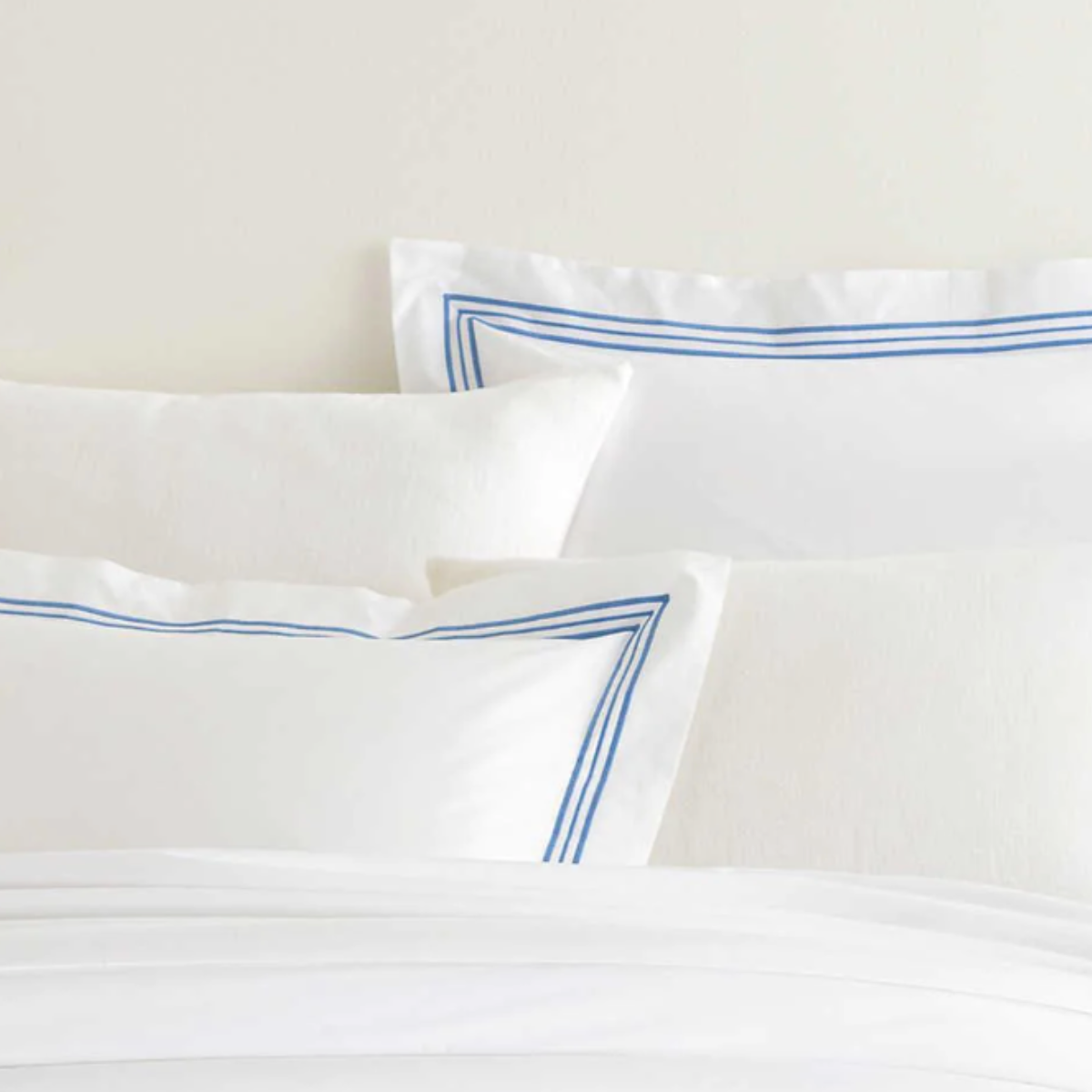 Pillow Sham Blue Bow