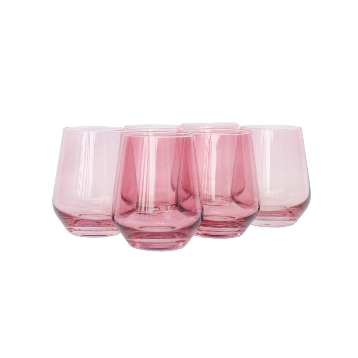 Estelle Colored Wine Stemware - Set of 2 {Rose}
