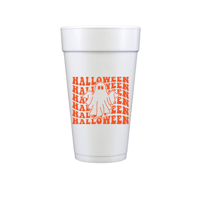 Halloween cups/ fall cups/ styrofoam cups/ ghost cups/ halloween party