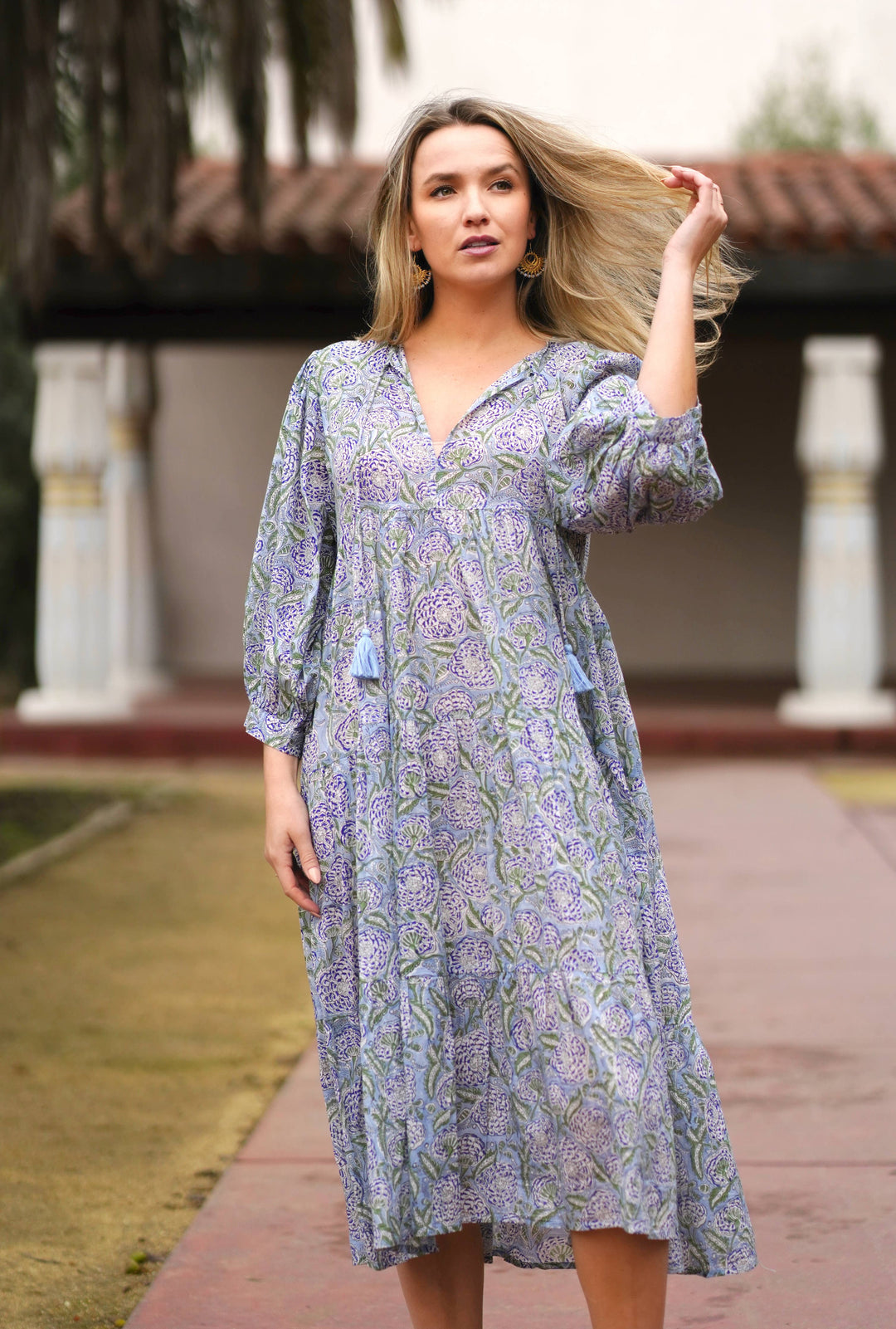 Bold Floral Bold Print Maxi Dress Free People Paisley Print Midi Dress Long  Sleeve Orange Boho