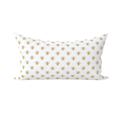 gold and white pillows. georgia tech dorm room. bee pillow. outdoor pillow. dorm room ideas. pillow ideas. decorative pillows. 