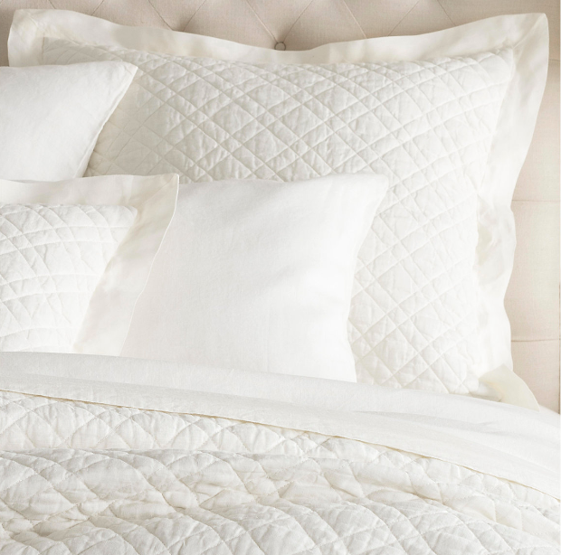 Washed Linen Quilted Sham