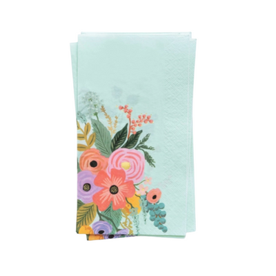 flower blue napkin guest napkin