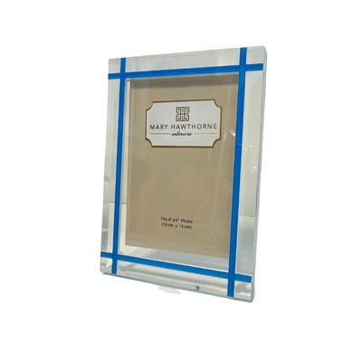 blue stripe glass acrylic frame gift whats new not on sale